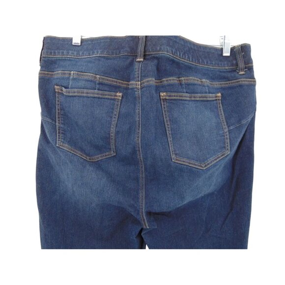 Torrid Bombshell Skinny Dark Blue Jeans 22T 22 Tall Stretch Denim Distressed - Picture 4 of 15